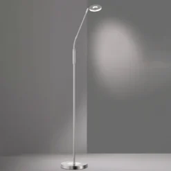 Lámpara de pie LED Dent, CCT, 1 luz, níquel