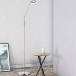 Lámpara de pie LED Dent, CCT, 1 luz, níquel
