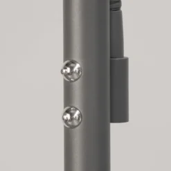 Lámpara de pie LED Dent, gris arena, 180 cm, metal, CCT, 2 luces.