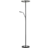 Lámpara de pie LED Dent, negra, 180 cm, CCT, 2 luces