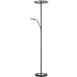Lámpara de pie LED Dent, negra, 180 cm, CCT, 2 luces