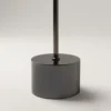 Lámpara de pie LED DOUBLE MOON, negro/gris ahumado, altura 146 cm