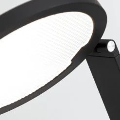 Lámpara de pie LED Fati, altura 181 cm, aluminio, brazo de lectura, atenuador,
