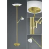 Lámpara de pie LED Findus, 2 luces, latón