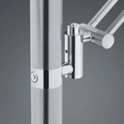 Lámpara de pie LED Findus, 2 luces, níquel