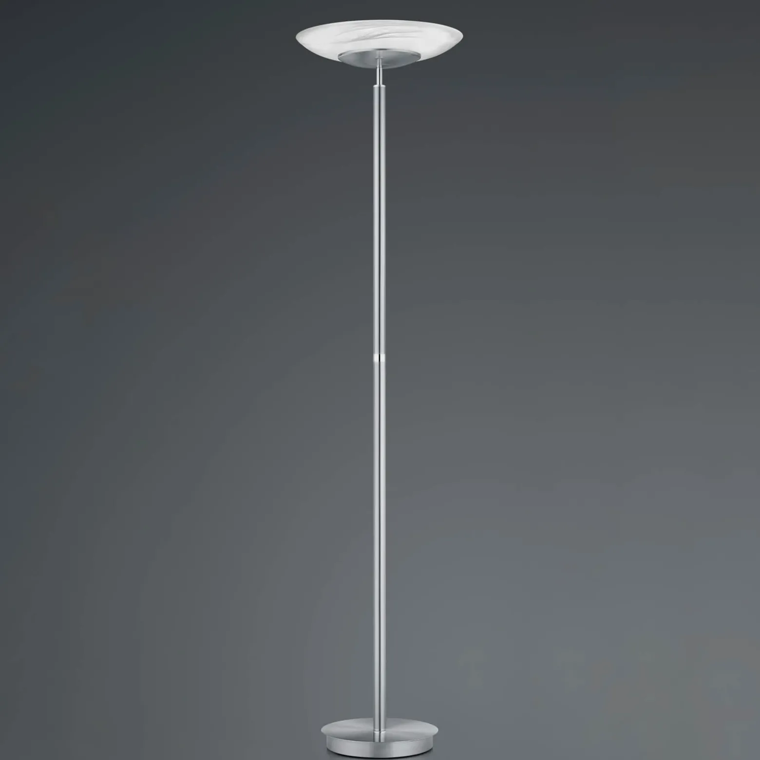 Lámpara de pie LED Findus, 1 luz, níquel