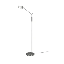 Lámpara de pie LED Franklin, regulador con sensor, níquel mate