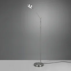 Lámpara de pie LED Franklin, regulador con sensor, níquel mate
