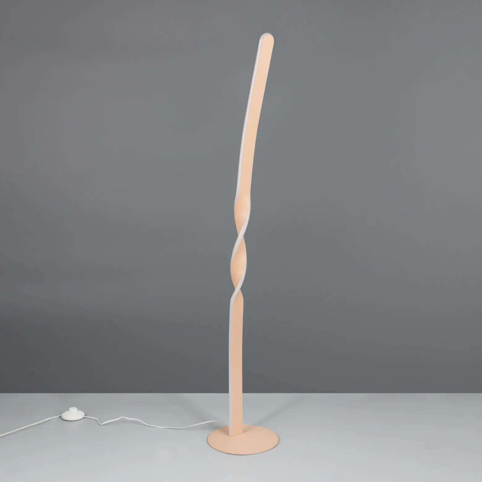 Lámpara de pie LED Ginko, arena, metal, altura 110 cm