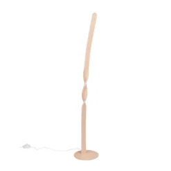 Lámpara de pie LED Ginko, arena, metal, altura 110 cm