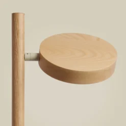 Lámpara de pie LED GOOD & MOJO Okinawa, 1 luz, color natural, 146 cm, madera