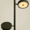 Lámpara de pie LED GOOD & MOJO Okinawa, de 2 luces, verde, 146 cm, madera