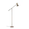 Lámpara de pie LED Helestra LUK, marrón, atenuable, altura ajustable