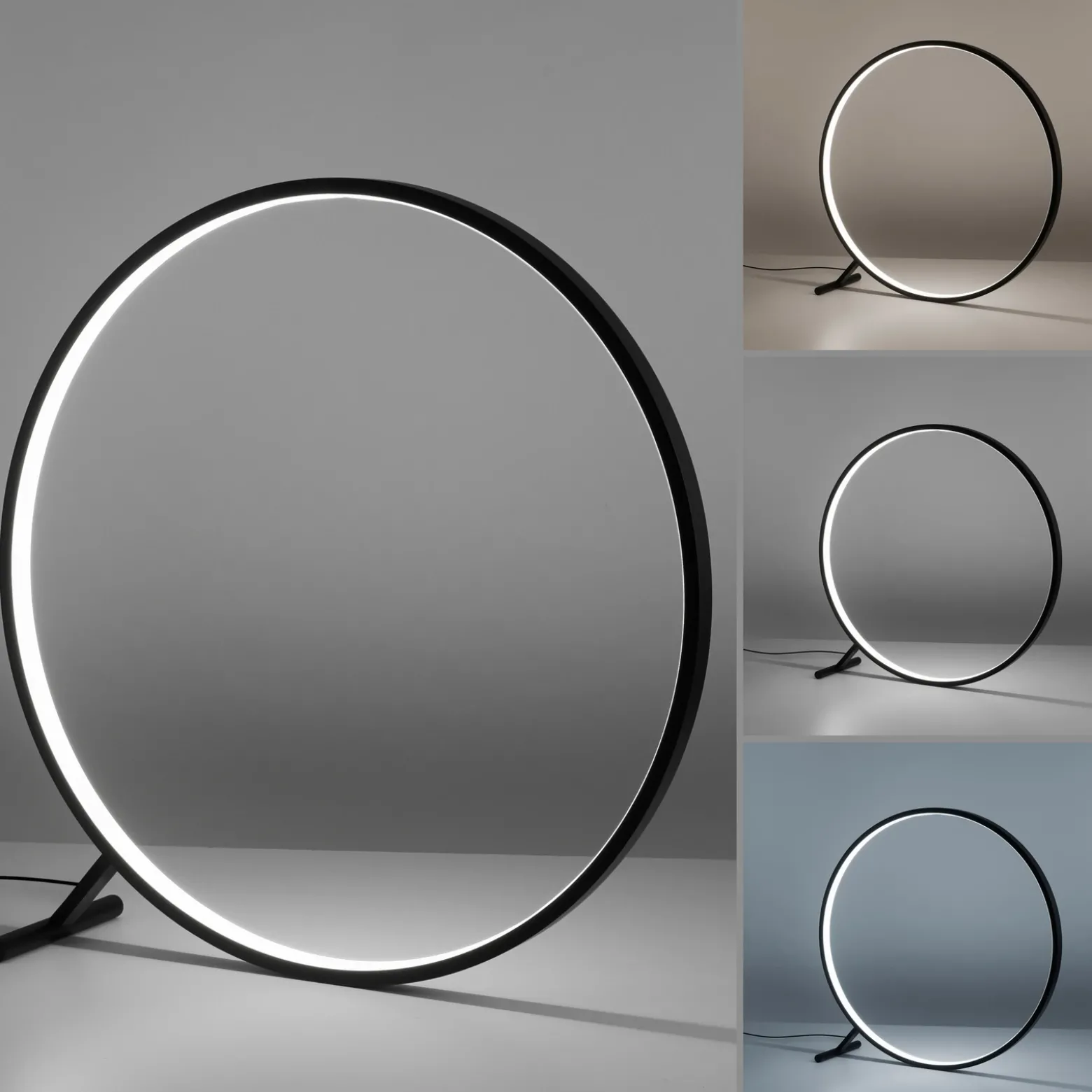Lámpara de pie LED Hula CCT con control remoto Ø 80 cm