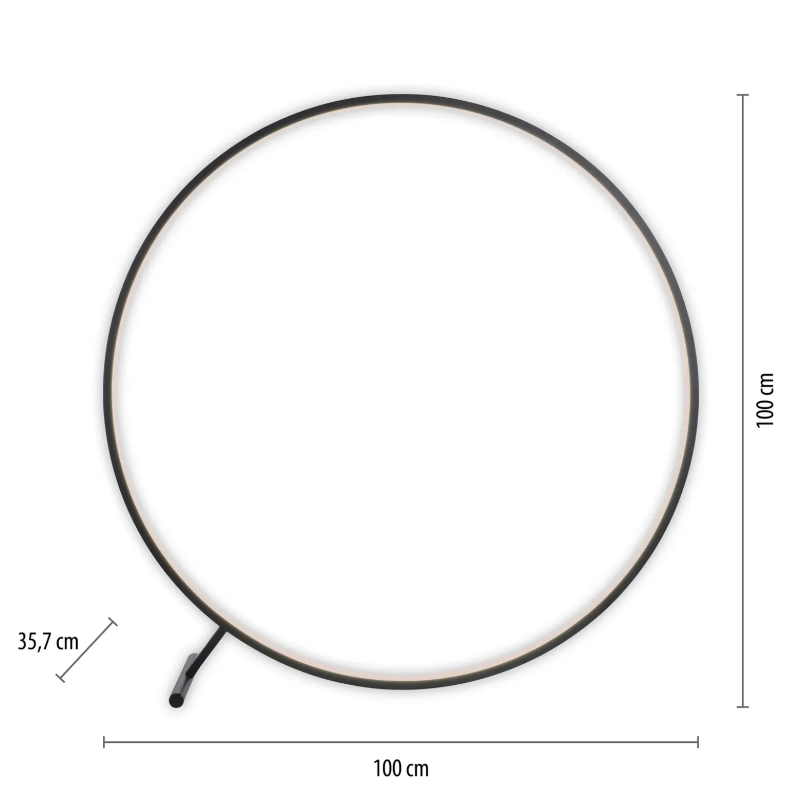 Lámpara de pie LED Hula CCT con control remoto Ø 100cm