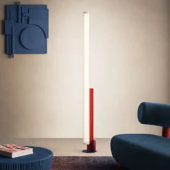 Lámpara de pie LED kdln modelo T, multicolor, altura 185 cm, con atenuador