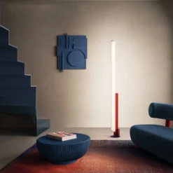 Lámpara de pie LED kdln modelo T, multicolor, altura 185 cm, con atenuador