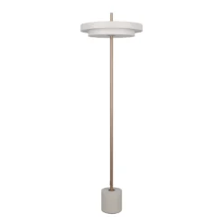Lámpara de pie LED Keaton, gris claro, altura 138 cm, metal, CCT