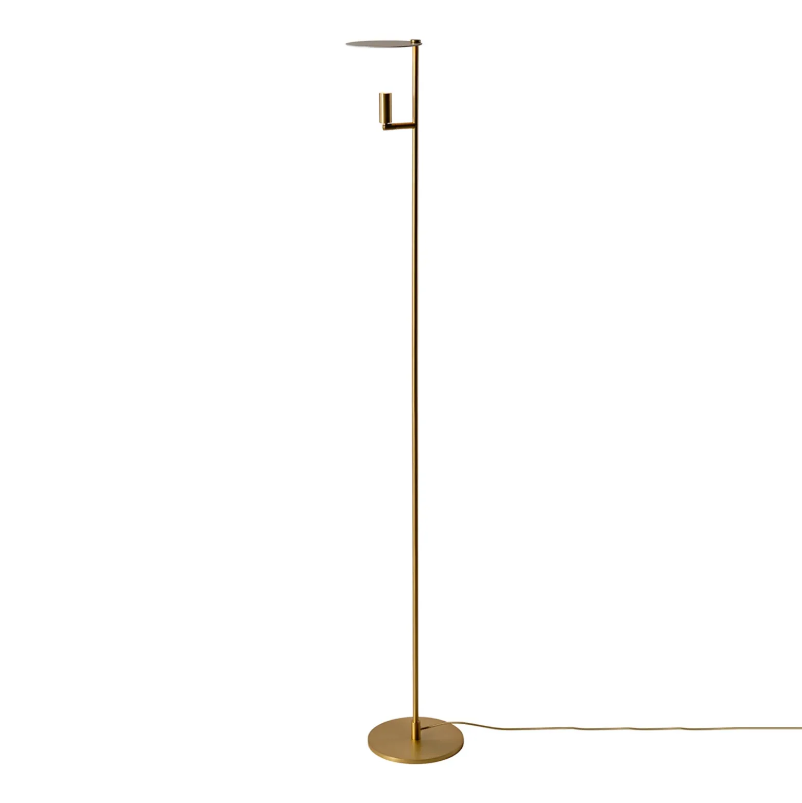 Lámpara de pie LED Kelly, foco ajustable, dorado/dorado
