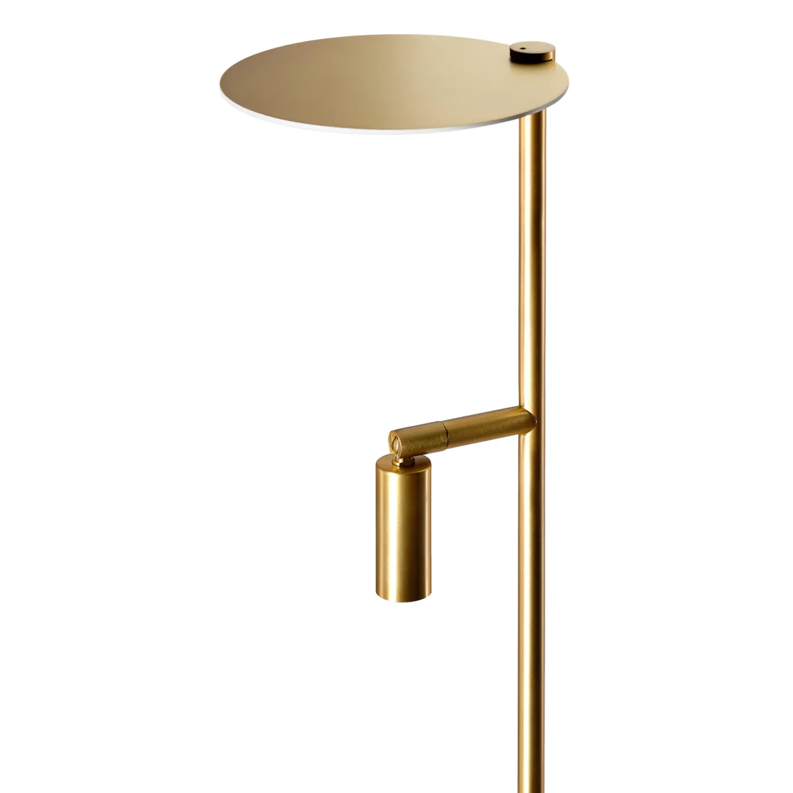 Lámpara de pie LED Kelly, foco ajustable, dorado/dorado