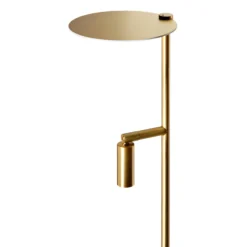 Lámpara de pie LED Kelly, foco ajustable, dorado/dorado