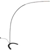 Lámpara de pie LED Lindby Danua, negra, metal, altura 200 cm