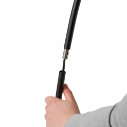 Lámpara de pie LED Lindby Danua, negra, metal, altura 200 cm