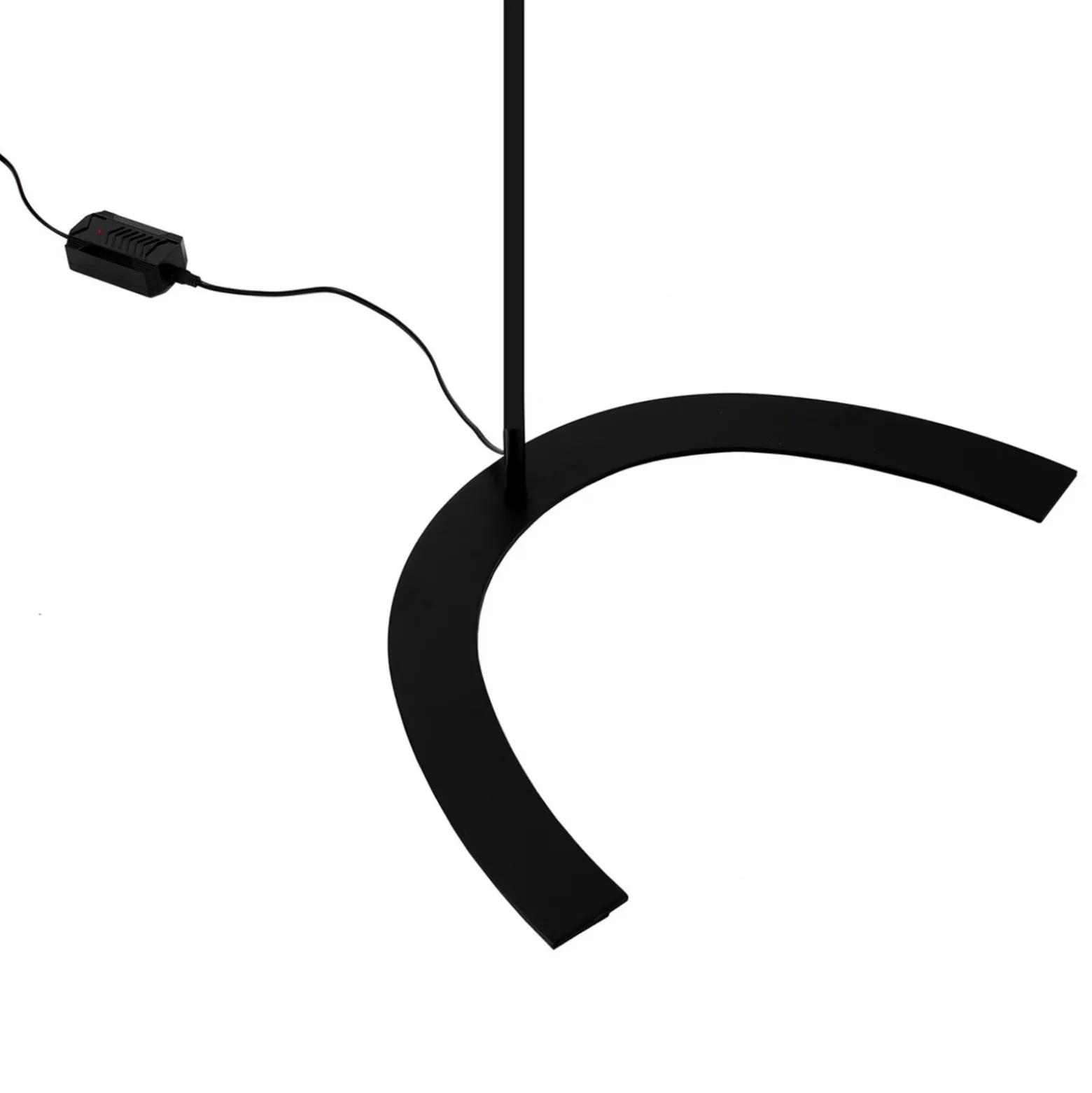 Lámpara de pie LED Lindby Danua, negra, metal, altura 200 cm