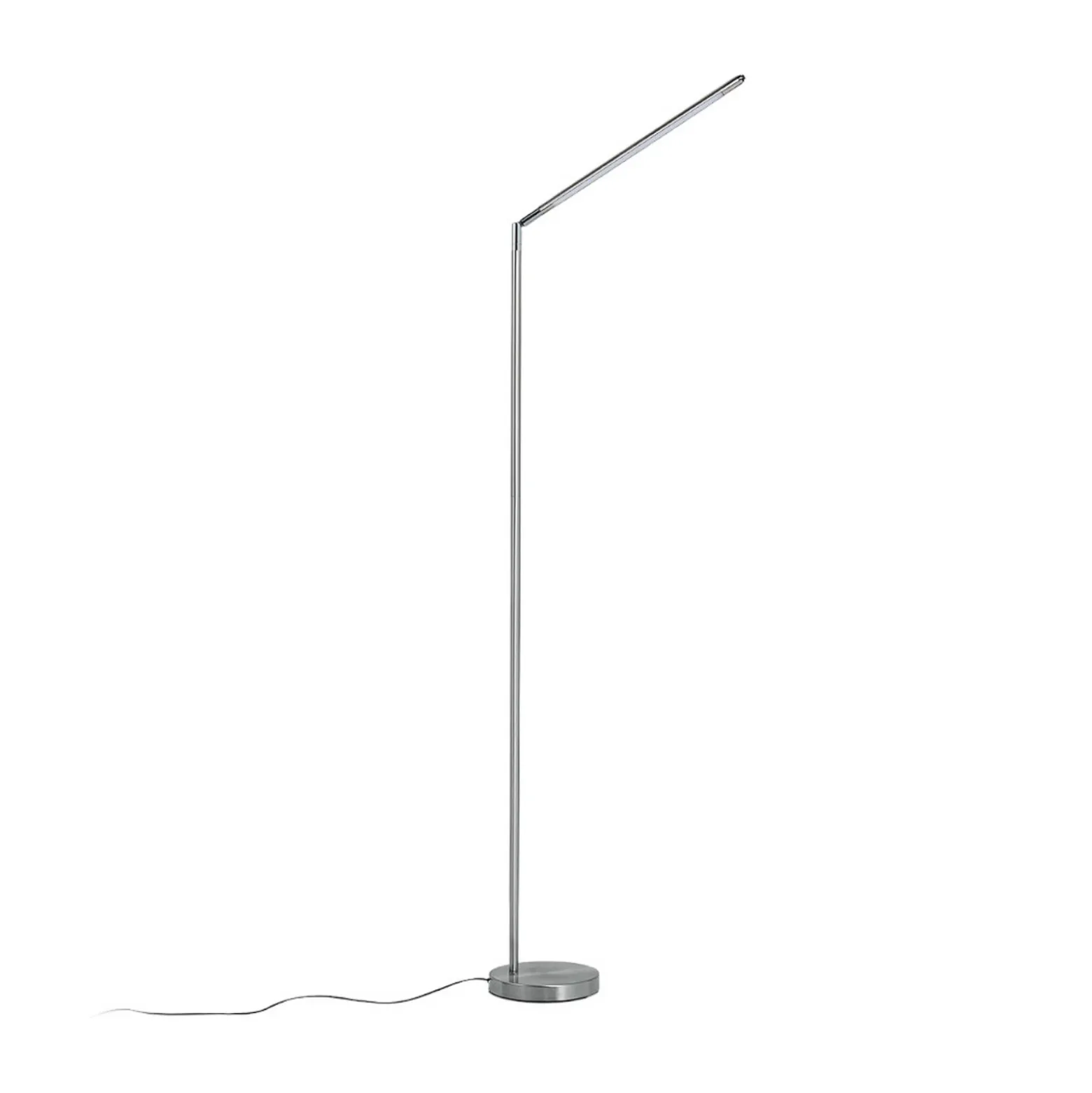 Lámpara de pie LED Lindby Jabbo, 163 cm, níquel, metal