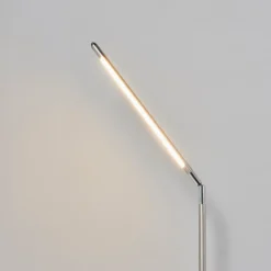Lámpara de pie LED Lindby Jabbo, 163 cm, níquel, metal