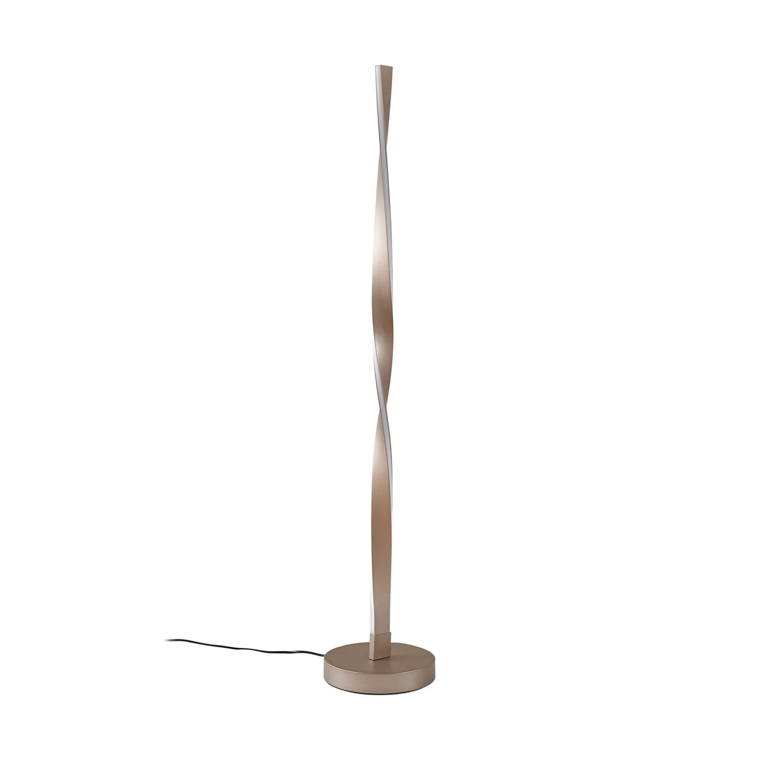 Lámpara de pie LED Lindby «Jaren», negra/marrón, 114 cm, CCT