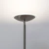 Lámpara de pie LED Lindby Malea, color níquel, atenuable, 180 cm