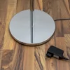 Lámpara de pie LED Lindby Malea, color cromo, atenuable, 180 cm