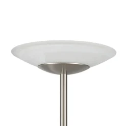 Lámpara de pie LED Lindby Ragna, níquel, metal, atenuable