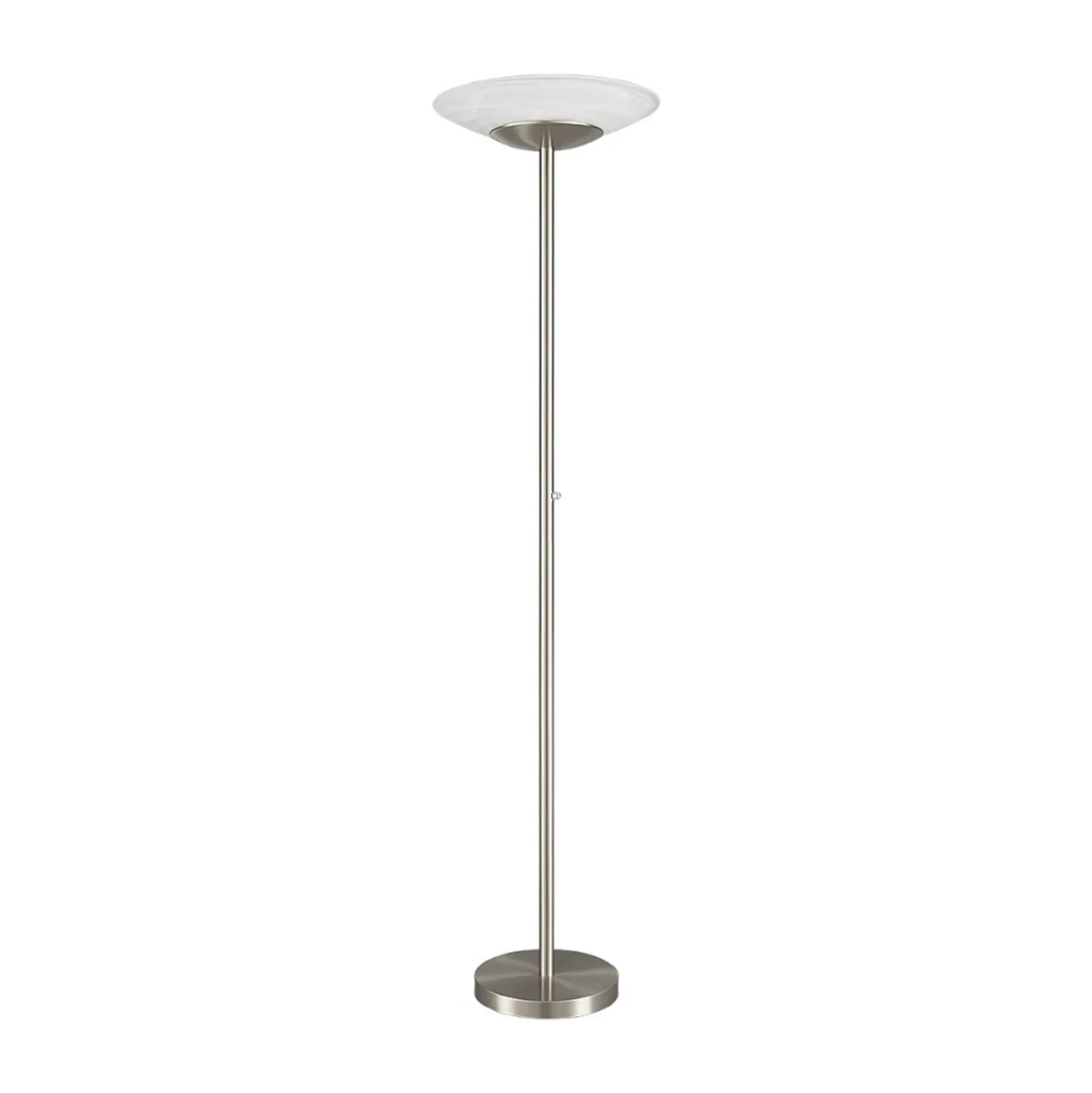 Lámpara de pie LED Lindby Ragna, níquel, metal, atenuable