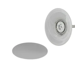 Lámpara de pie LED Lindby Ragna, níquel, metal, atenuable