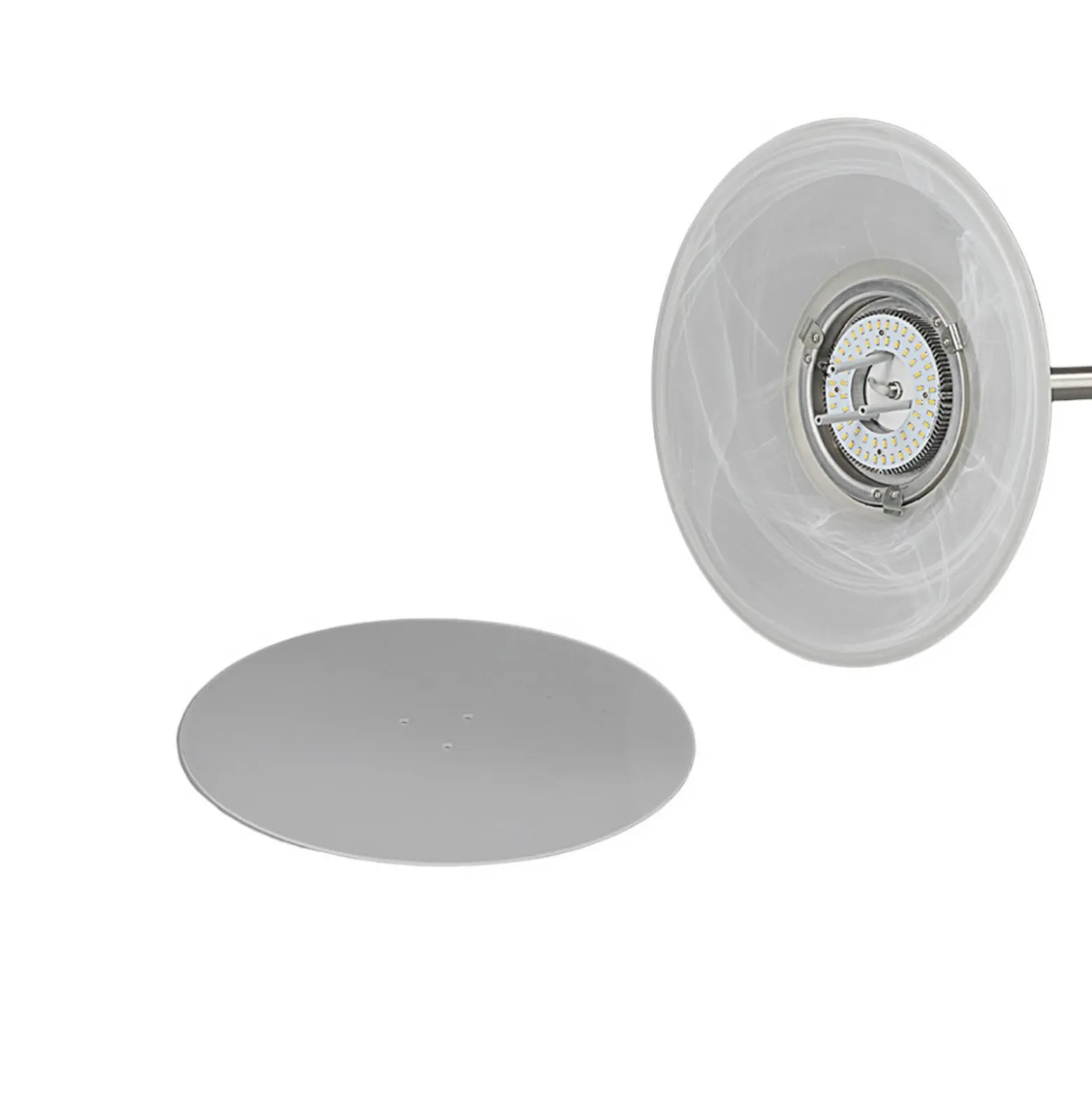 Lámpara de pie LED Lindby Ragna, níquel, metal, atenuable