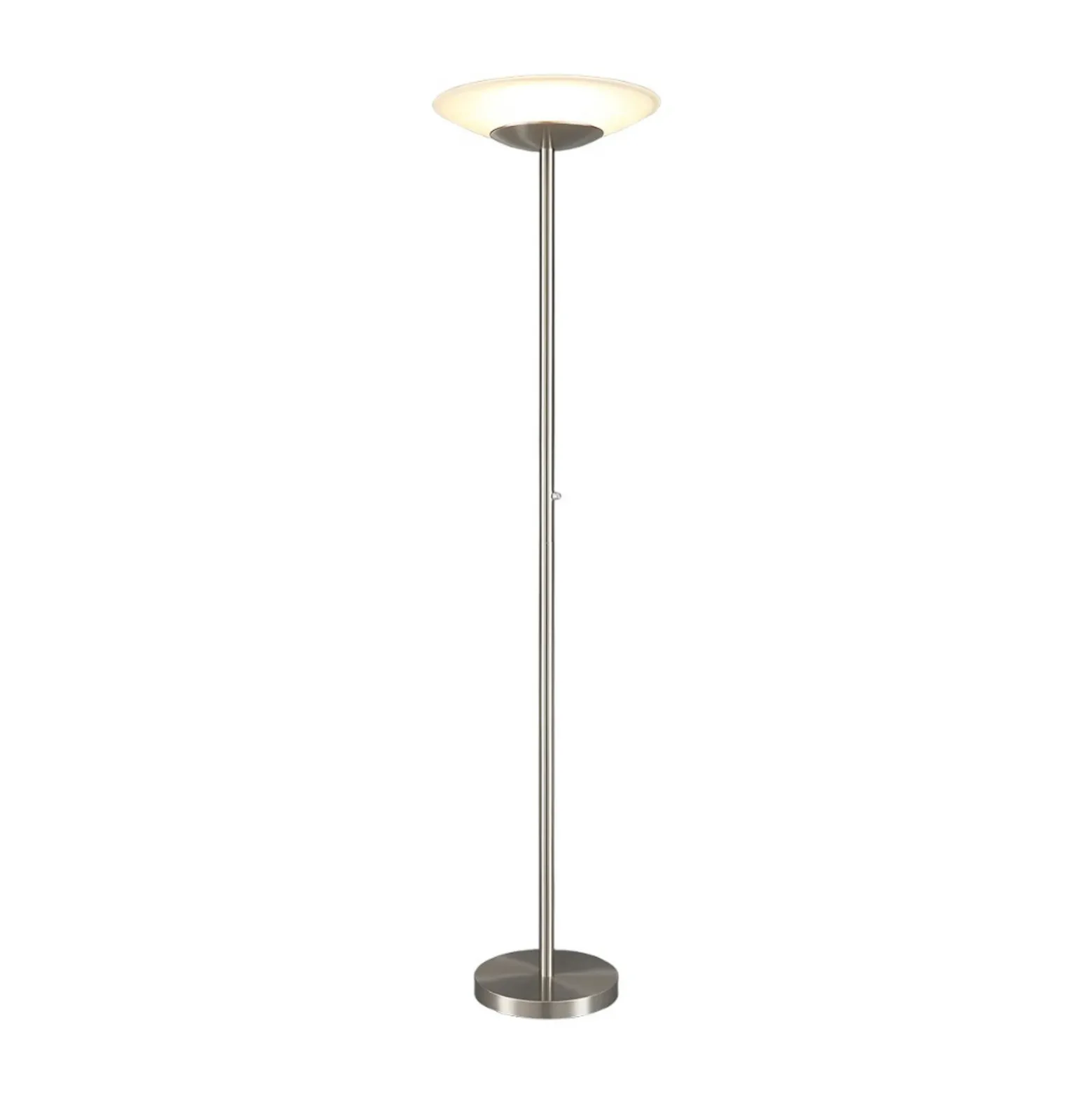 Lámpara de pie LED Lindby Ragna, níquel, metal, atenuable