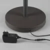 Lámpara de pie LED Lindby Ragna, brazo de lectura, marrón oscuro, atenuable
