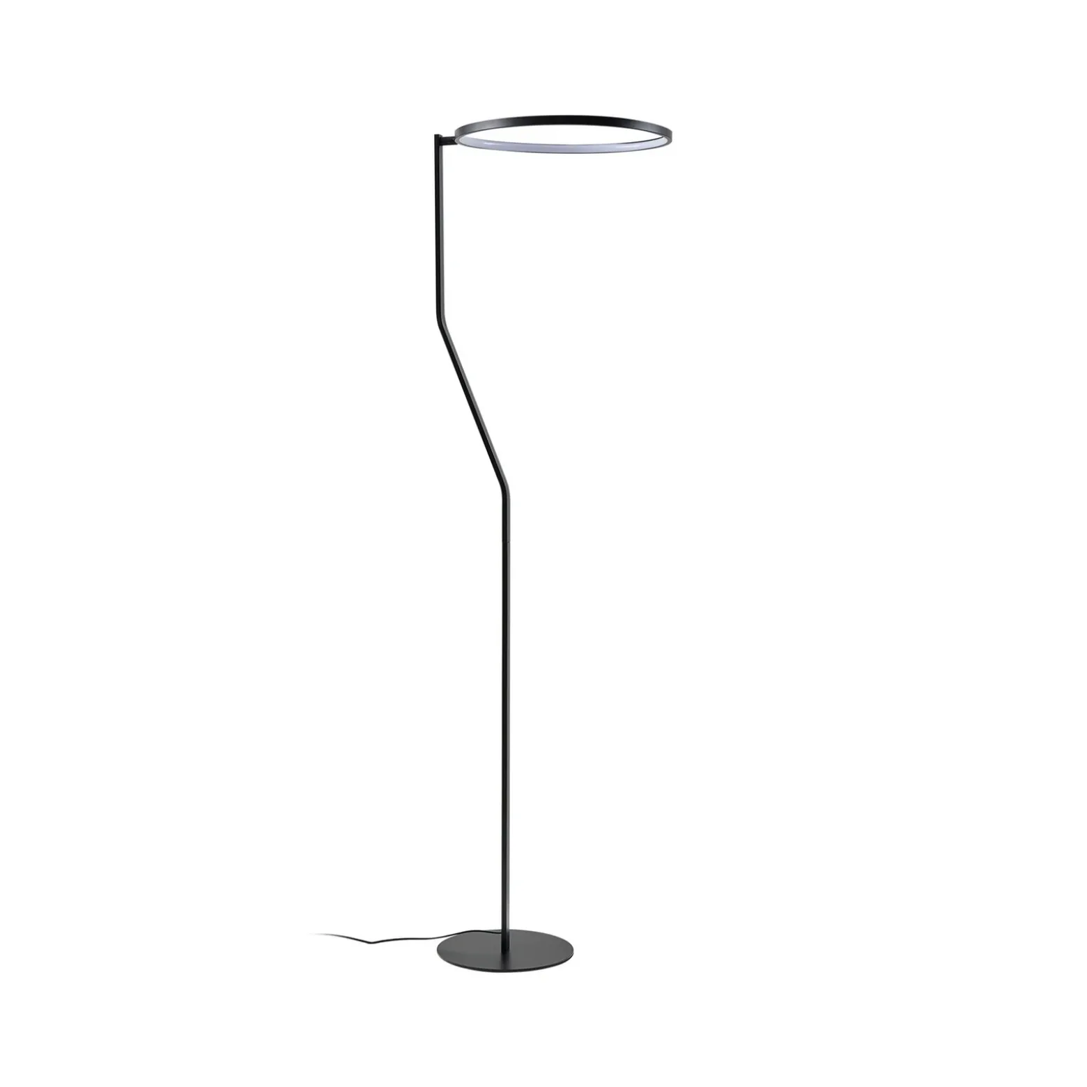 Lámpara de pie LED Lindby Rayón, negro, metal, altura 150,3 cm