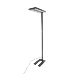 Lámpara de pie LED Logan Basic de Arcchio, negra, 7500 lm, atenuable