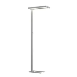 Lámpara de pie LED Logan Basic de Arcchio, plateada, 6000 lm, atenuable