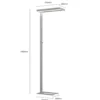 Lámpara de pie LED Logan Basic de Arcchio,juego de 2, plateada, 6000 lm