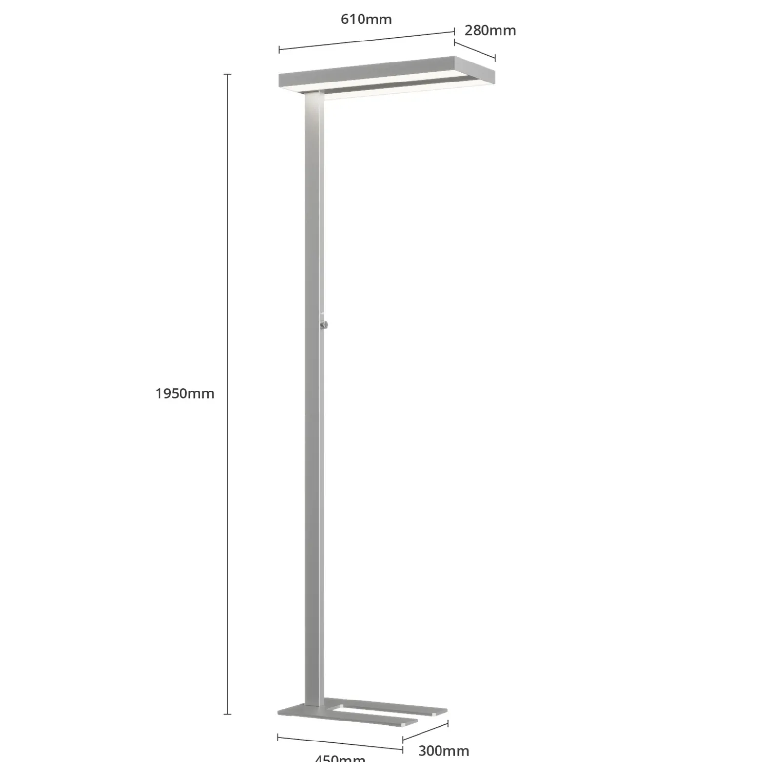 Lámpara de pie LED Logan Basic de Arcchio,juego de 2, plateada, 6000 lm