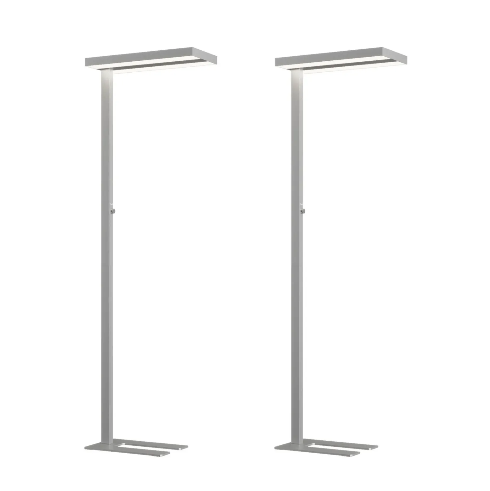 Lámpara de pie LED Logan Basic de Arcchio,juego de 2, plateada, 6000 lm