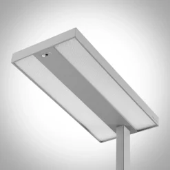 Lámpara de pie LED Logan Pro de Arcchio, plateada, con sensor, atenuable