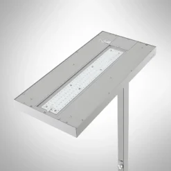 Lámpara de pie LED Logan Pro de Arcchio, plateada, con sensor, atenuable
