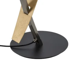 Lámpara de pie LED Lucande Marija, negra, metal, altura 140 cm