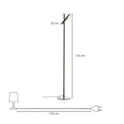 Lámpara de pie LED Magneto de Foscarini, negra