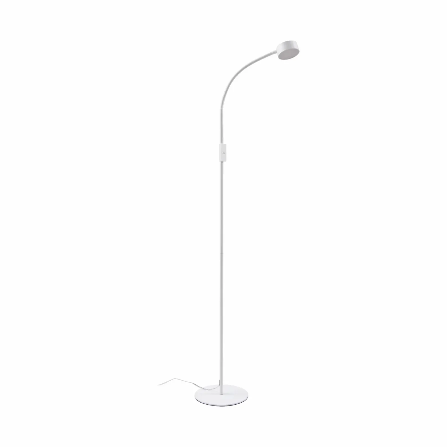 lámpara de pie LED Maori de Lindby, blanca, metal, CCT, atenuable